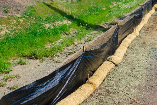 Straw Wattle Installation in Bethesda